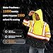 DPSAFETY Reflective Rain jackets for men waterproof,Hi Vis Safety Coat With Reflective Strips，High Visibility Class 3 Rain jackets With 2 large pockets,Zipper,Lime,LG/XL