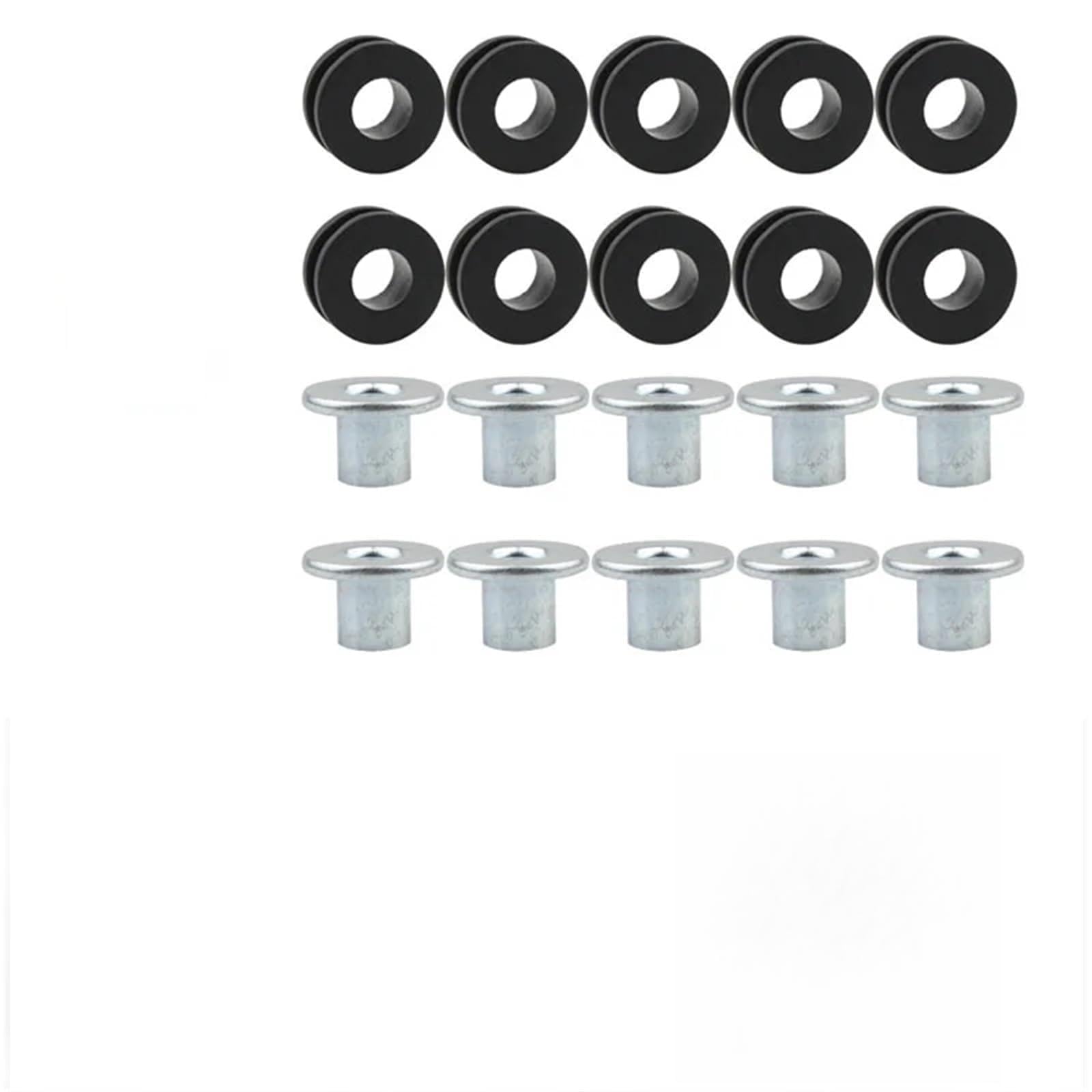 Motorcycle Rubber Grommets Kit 40Sets Motorcycle Rubber Grommets Bolt Replacement Pressure Relief Cushion for Scooter Fairing(L)