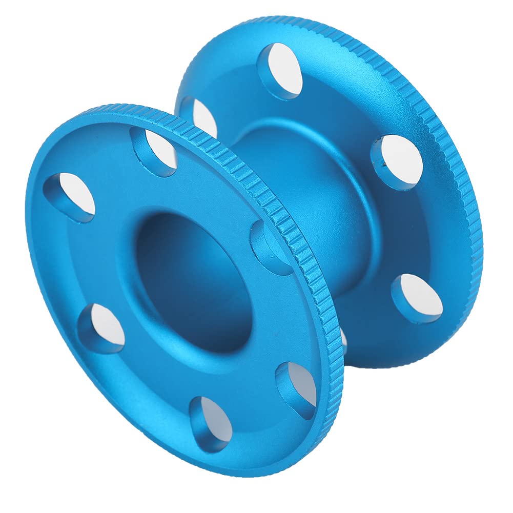 Bobina immersione lega alluminio resistente mulinello subacqueo leggero per immersioni grotta tecniche bobina vuota ampio foro centrale Blu