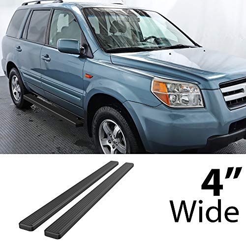 Eboard Running Board 4" Black Fits 2003-2008 Pilot Sport Utility 4-Door & 02-06 Acura Mdx (Nerf Bar | Side Steps | Side Bars) #TOP1