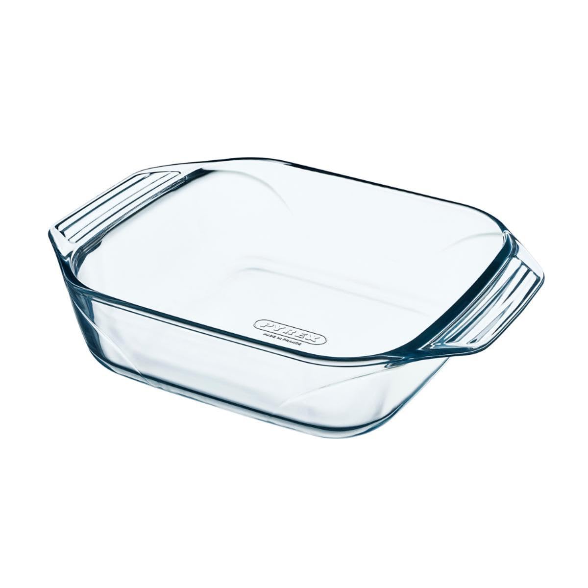 Pyrex Quadratische Schale Aus Hitzebeständigem Glas, 22 X 22 Cm / 2,4 L, "Le