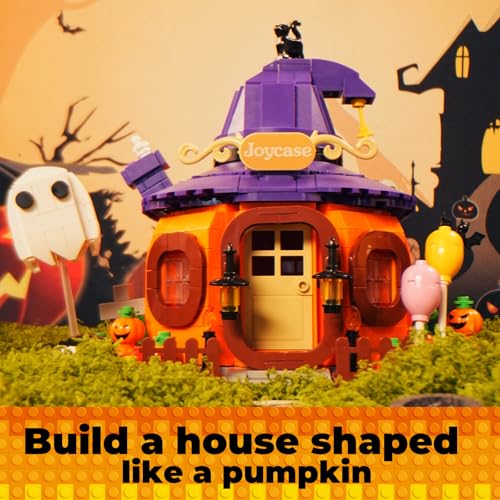 Halloween-Pumpkin-House-Building-Kit-Whimsical-Halloween-Building-Set-Decor-with-Adorable-Ghost-and-Pumpkin-Toys-Cute-Halloween-Party-Gift-Halloween-Building-Bricks-Compatible-with-Lego Halloween Pumpkin House Building Kit Whimsical Halloween Building Set Decor with Adorable Ghost and Pumpkin Toys Cute Halloween Party Gift Halloween Building Bricks Compatible with Lego