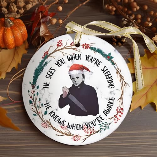 Ornements de Noël effrayants aux finitions détaillées pour arbre d'Halloween