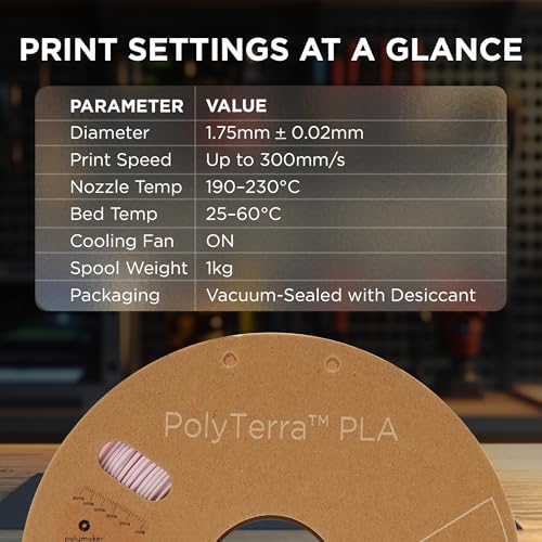 Image of Polymaker Matte PLA Filament Sakura Pink 1.75mm 1kg 3D Printing Filament, PolyTerra 3D Printer PLA Filament