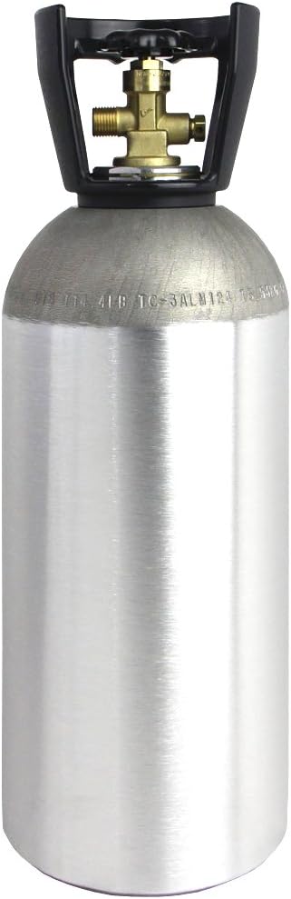 10 LB CO2 Aluminum Empty Cylinder Tank CGA320 Valve Carbonation Dispensing System with Carry Handle
