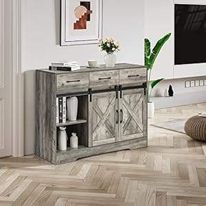 Kitchenbuffetsideboardwinecabinetcoffeebartablefarmhouseliquorstoragecabinetwith3drawersslidingbarndoorcupboardtableforkitchenlivingroomdiningroom Urban Country Home Decor Kitchen buffet sideboardwine cabinetcoffee bar tablefarmhouse liquor storage cabinet with 3 drawers sliding barn door cupboard table for kitchenliving roomdining room urban country home decor