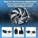 ELFJMZP Molex to 4 Pin Fan Cable 12V Full Speed PC Fan Power Splitter, 6PCS 4-Pin Adapter for ATX PSU Case Cooling 30cm/11.8in (1 to 6)