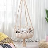 Cats Hammocks Hanging Cat Beds for Indoor Perch Cat Window Seat Cats Kennel Window Bed Outdoor Enclosures Cave Covered Fits Puppy Small Pet forfor Men Women Cute Stuff (Not Included Pillow)