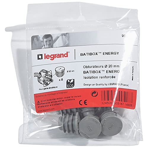 Legrand - Lot de 8 obturateurs pour boîte à encastrer Ecobatibox - Ø20mm