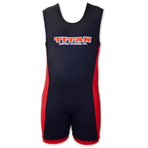 Titan Triumph Powerlifting Singlet Black/Red IPF Legal RAW