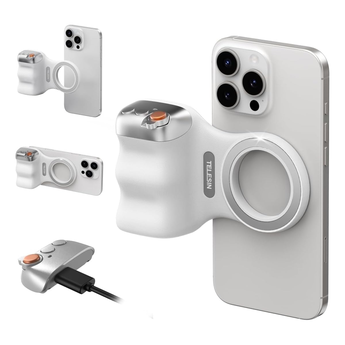 TELESIN Fun Shot Magnetic Grip V2 for iPhone & Android | DSLR