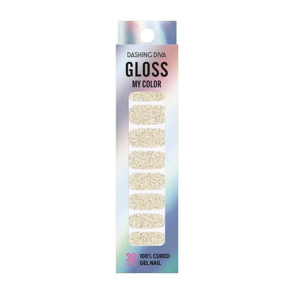 Dashing Diva Professional Press-On Nails | Gel | Clear | Day to Night | Short, Square Shaped | Lasts Up to 7 Days | Contains 30 Nails (Shine Mix)