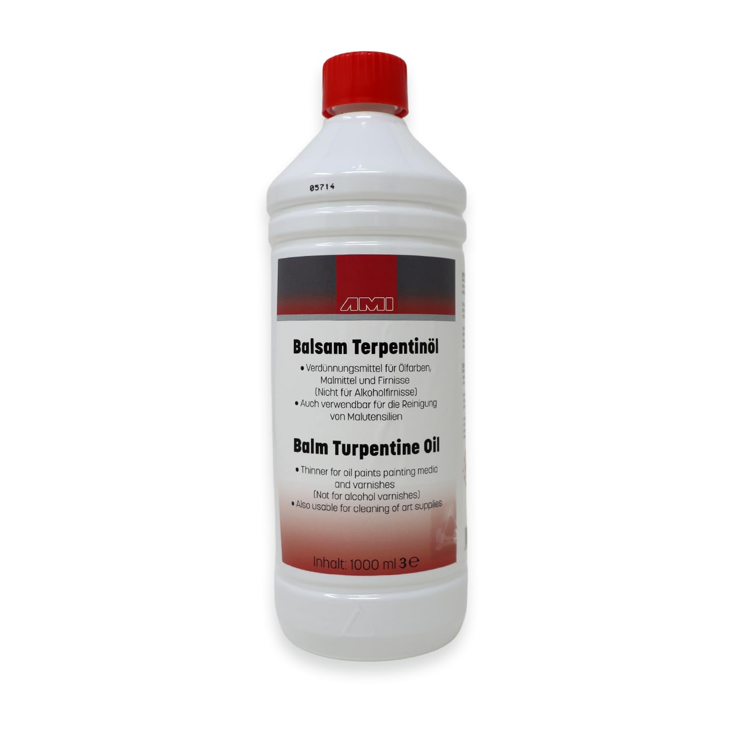 Genuine Distilled Gum Turpentine for Artists - Multi-Use - 1000ml