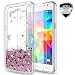 Galaxy Grand Prime,J2 Prime Case with Tempered Glass Screen Protector [2 Pack] for Girls Women,LeYi Glitter Shiny Liquid Clear TPU Protective Phone Case for Grand Prime Plus G530 ZX Rose Gold