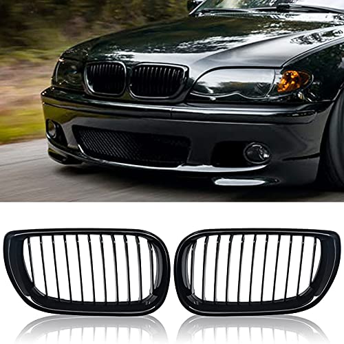 Performance Kühlergrill Einsteg Nieren Glänzend Schwarz Für BMW 3er E46