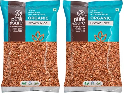 Image of Phalada Pure & Sure Pure & Sure Organic Rice, Unpolished | Instant Boost of Energy | Rich in Fibre, Good for Diabetic People, Helps Lower Blood Pressure | Healthy & Wholesome Rice 5kg (Pack of 2)