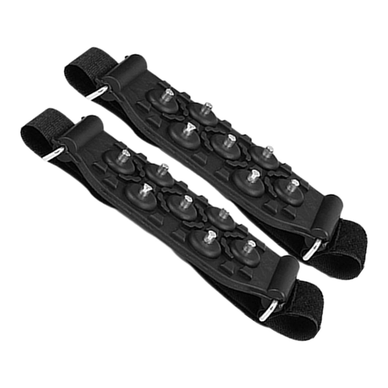 BESPORTBLE Couvre-Chaussures à Crampons Anti Chaussure Glace Chaussure randonnée Hiver Trekking Accessoires Pince à Neige pour Chaussures Pointes de Crampons Acier au manganèse Black