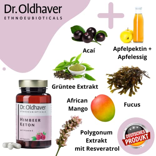 Himbeer-Ketone von Dr. Oldhaver – Ethnoeubioticals (60 Kapseln, laktosefrei, glutenfrei)