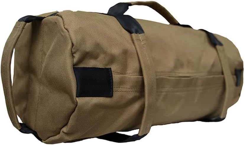 Workout Sandbags Fitness Tools Nylon Webbing Strong Load-Bearing 8 Handles Exchanged 4 Inner Pockets Adjust Weight for Exercise Sports Khaki