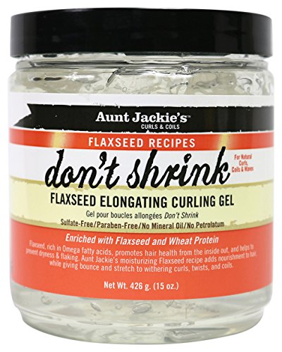 Aunt Jackie's Gel para rizos de linaza Don't Shrink de , gel alargador, 15 oz | Exclusivo