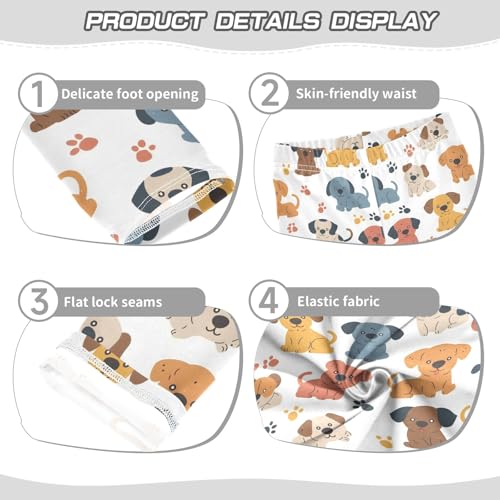 Dog Paw Prints Cute Girls Leggings Athletic Pants Tights Stretch Bottom3