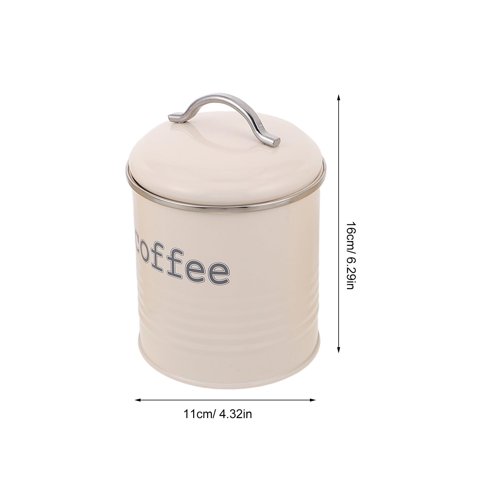 Toyvian 3 Stück Luftdichtes Vorratsgläser aus Eisen in Weiß für Kaffee Zucker und Tee Robust und Stilvoll im Landhausstil für Küchenarbeitsplatte