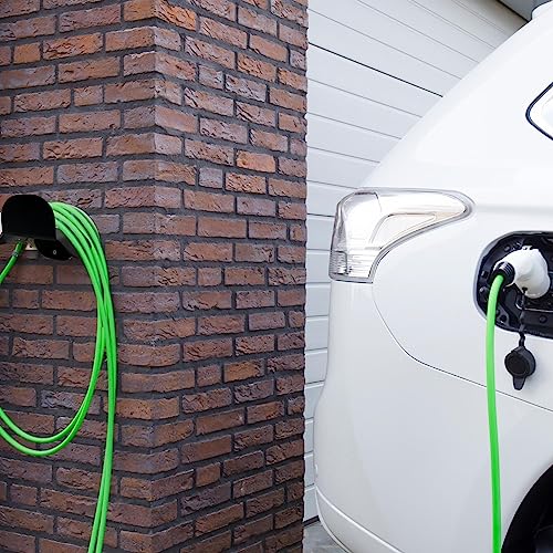 Wallbox Kabelhalter (Schwarz) - Wandhalterung für Ladekabel - Kabelhalterung Kabel und Stecker - Halterung Ladekabel Elektroauto - Verlängerungskabel Halter - Ladekabelhalter und Steckerhalter