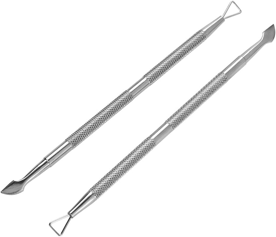 Cuticle Pusher Roestvrijstalen Nagellak Gel Schraper Dunschiller met dubbele kop voor thuisnagelsalon Cuticle Pusher Roestvrijstalen Nagellak Gel Schraper Dunschiller met dubbele kop voor thuisnagelsalon