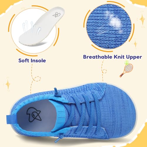 Image of LeIsfIt Toddler Shoes Girls Boys Wide Shoes Kids Zero Drop Minimalist Sneakers Barefoot Slip on Tennis Sneakers