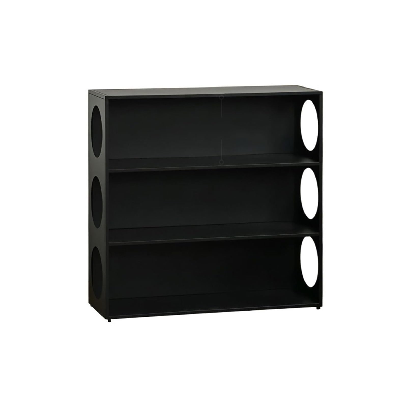 Shihan-2015 Bookcase Living Room Vintage Style Carbon Steel Bookshelf Corner Shelving Multi-tier Display Stand Display Shelf(Black)