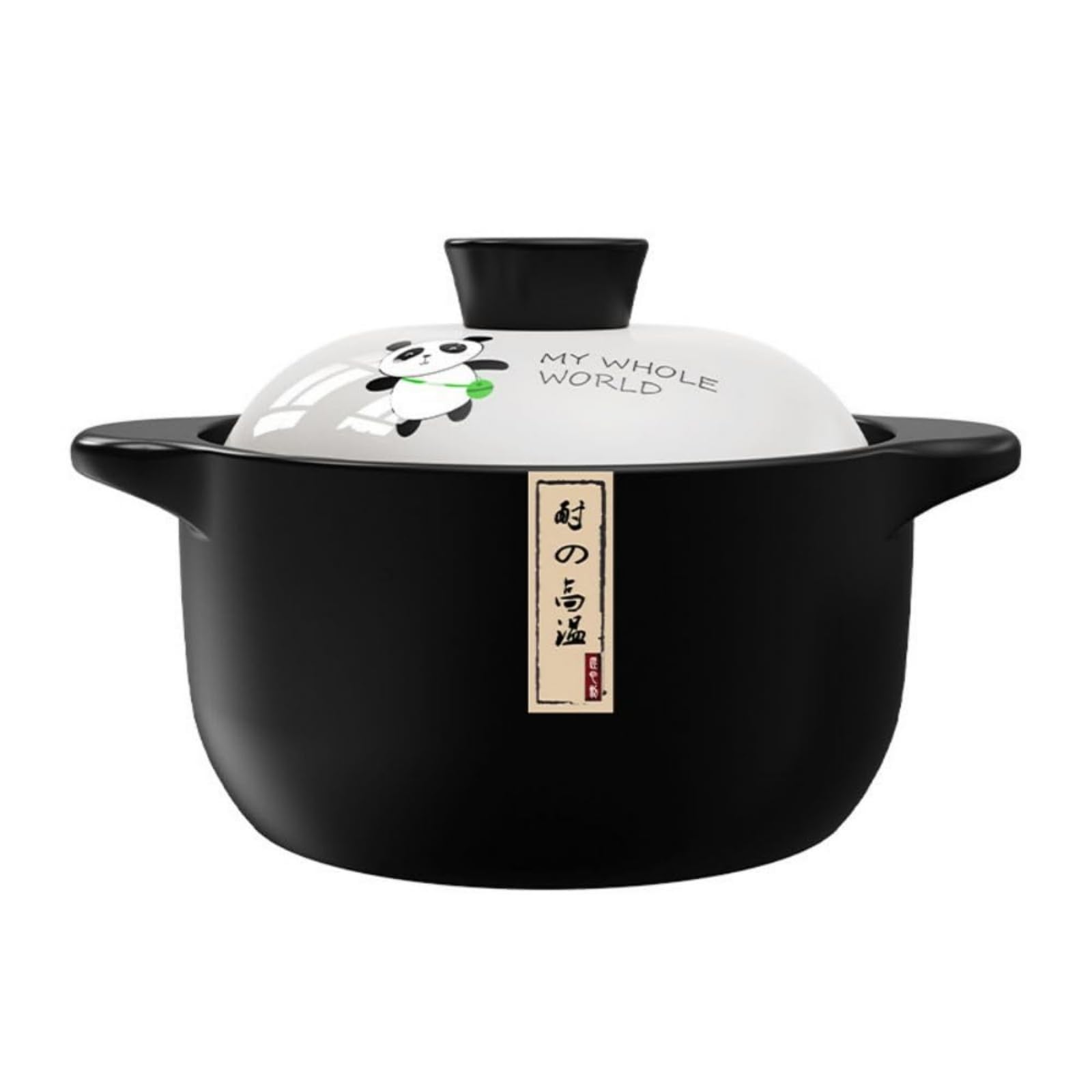 MYUYEE Soup Pot Ceramic Round Casserole With Lid, Ceramic Stew Pot, Chinese Soup Stewing Pot Kitchen Cookware-Non-Stick, Heat Resistant,4.5L