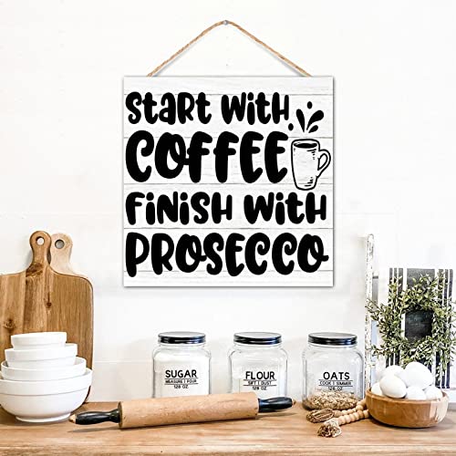 Panneau mural bois Start with Coffee cadeau crémaillère idéal