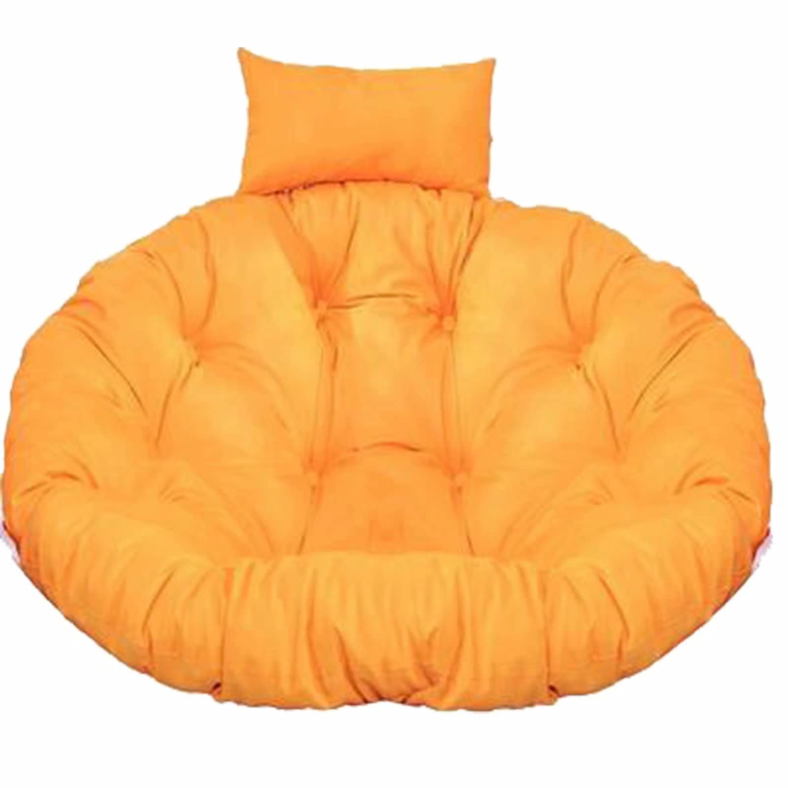 ERTsrhFD Hanging Outdoor Chair Cushion, Thick Round Swing, Garden Durable Pads(Yellow)