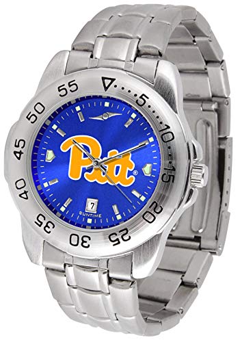Image of SunTime Men's NCAA Team Sport Watch, 20mm Stainless Steel Strap, Reflective Shiny Dial with Date
