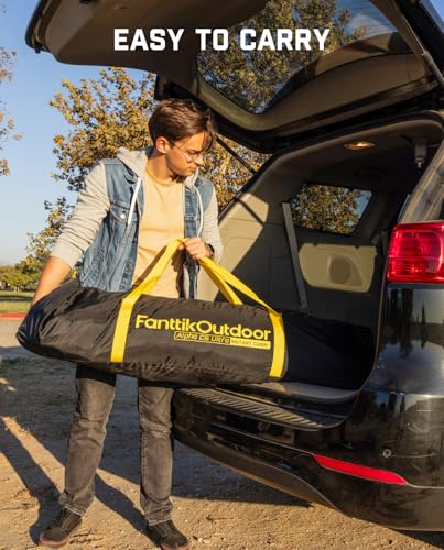 FanttikOutdoor Alpha C6 Ultra Instant Cabin Tent 6 Person Pop Up Camping Tent Setup in 60 Seconds Portable with Rainfly & Windproof for Outdoor Camping & Overlanding Khaki