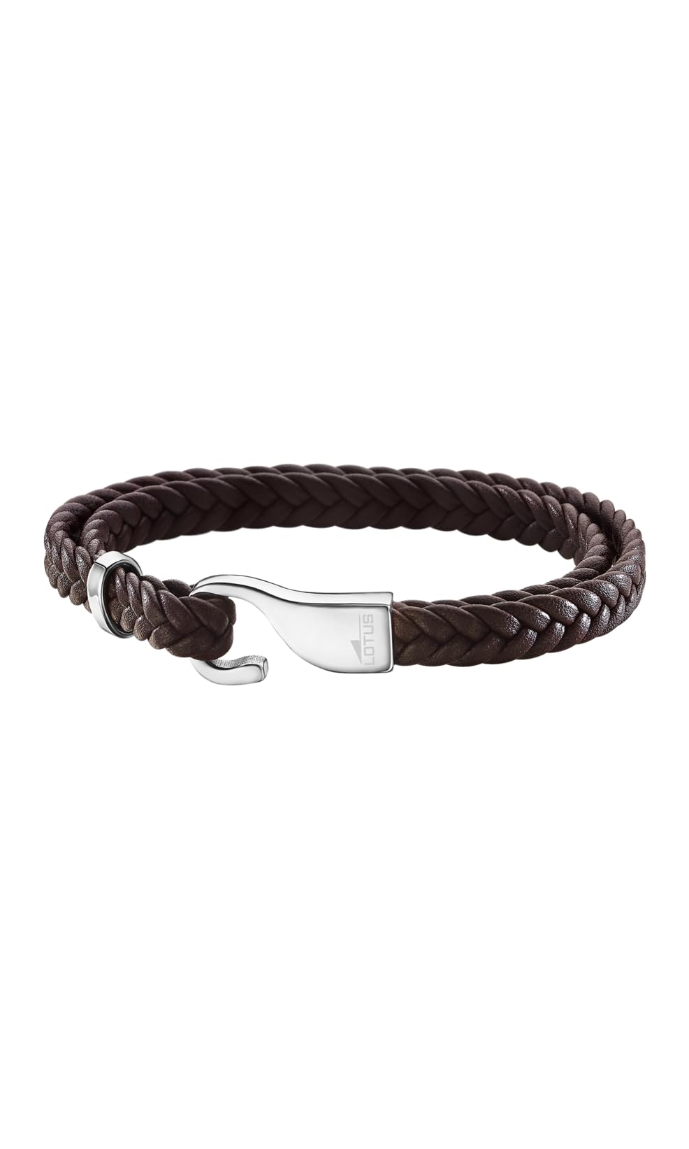 LOTUS STYLE – LS1880 – 2/2: pulsera hombre acero y piel – marrón