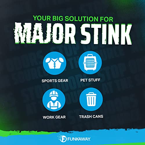 Funkaway Big Jobs Aerosol Spray, 13.5 Oz, 3 Pack, Extreme Odor Eliminator Spray, Ideal For Shoe Smells, Pet Odors And Large Stuff That Won't Fit In The Wash; Attacks Musty Odors At The Source #TOP3