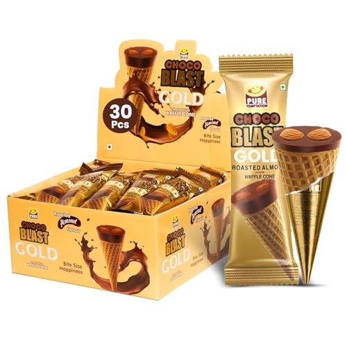 Pure Temptation Chocoblast Chocolate-Filled Waffle Cones [30 Piec...