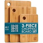 LARHN Extra-Thick 3-Piece Wooden Chopping Board Set