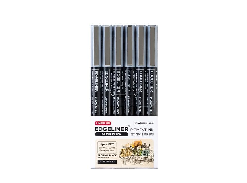 Lineplus Professional Fineliner Pens Set of 6