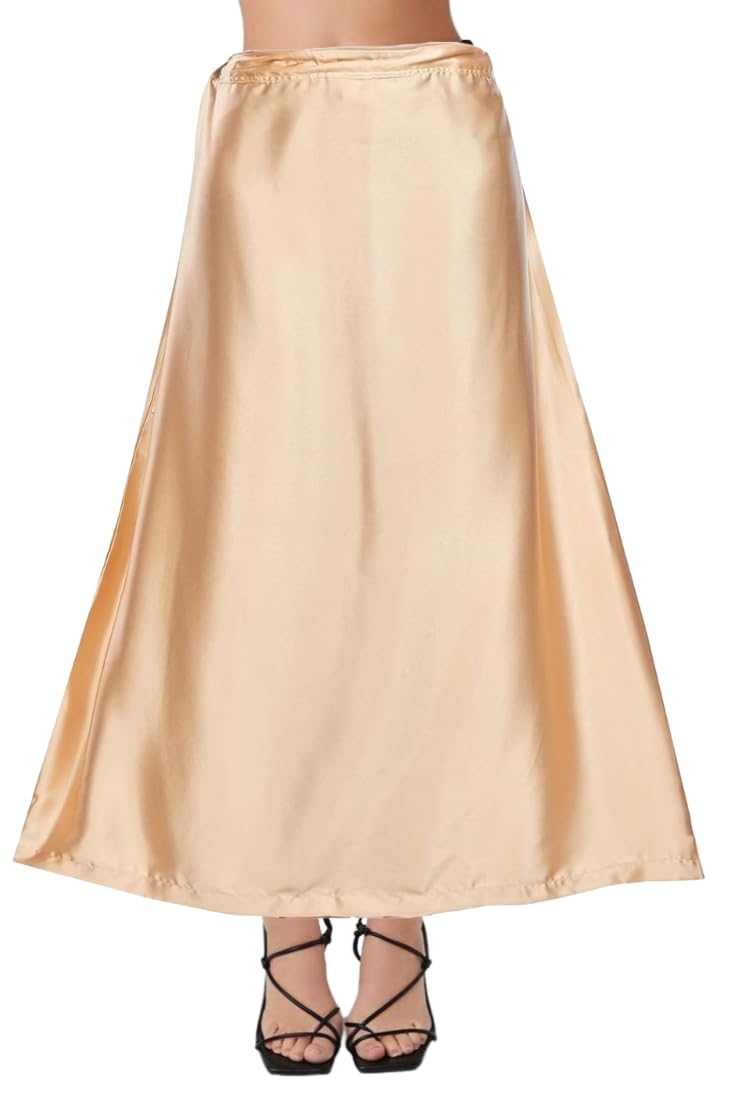 Satin Petticoat for Women| Colour Full Underskirt| Sari Shapewear for Women.-picture-40