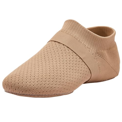 Image of SANGEESON Slip-on Jazz Shoes for Women and Men's Lightweight Breathable Dance Shoes
