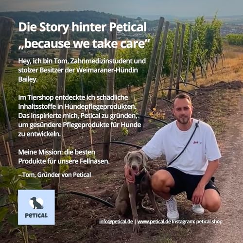 Petical Pfoten und Nasenbalsam für Hunde I natürlich, pflegendes Balsam für gesunde Pfoten & Nase, Pfotenpflege Hundepfoten-Balsam Pfotenbalsam Paw Cleaner Salbe Creme