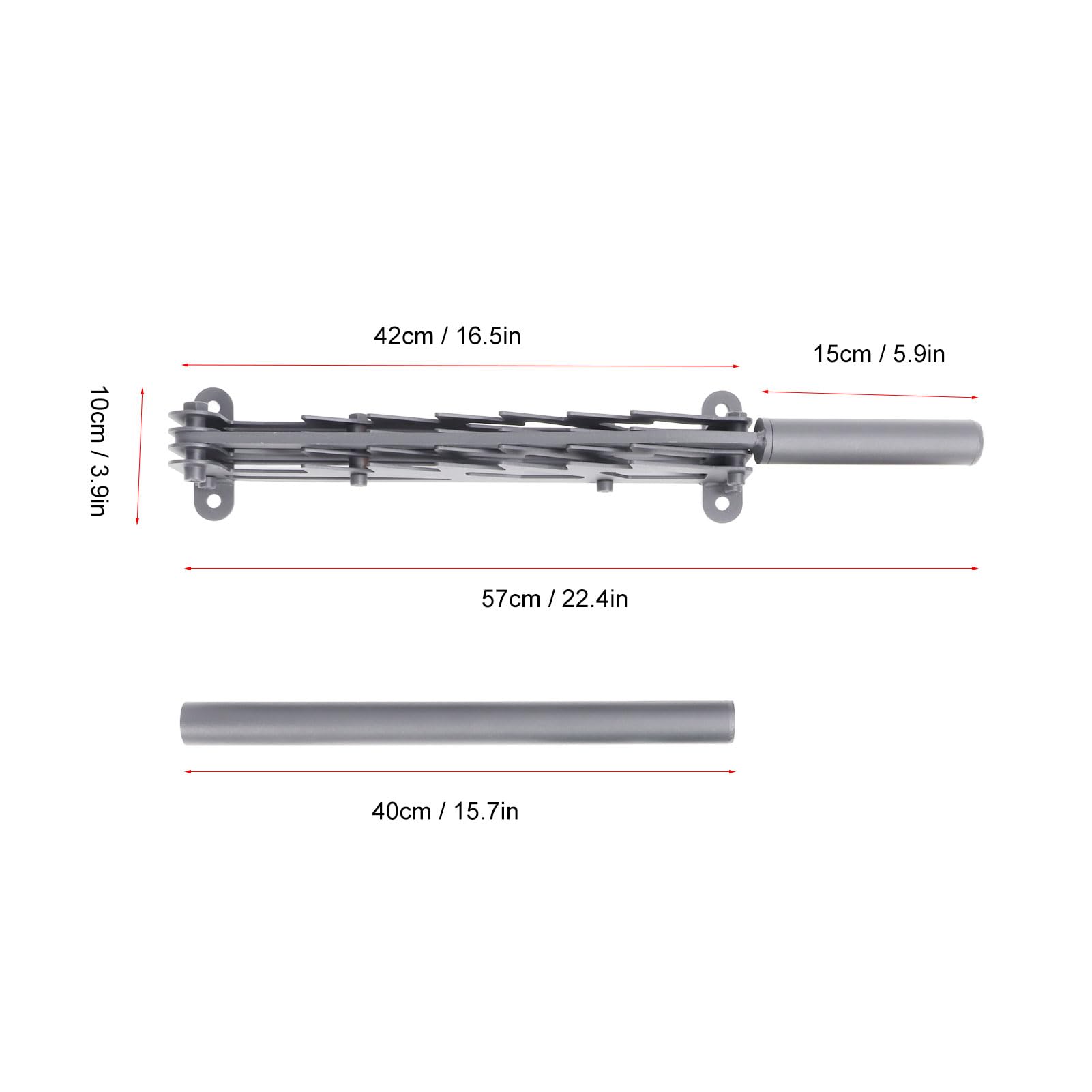 Cocoarm Divisor de Leña Montado en la Pared Divisor de Troncos de Madera de Acero Al Carbono Cortador de Leña Manual Portátil Divisor de Madera Resistente, para Acampar 57 X 10 Cm (Silver)