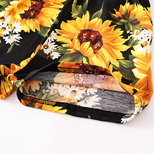 Mommy and Me Matching Jumpsuits Mom and Daughter Baby Strap Romper Casual Floral Matching Outfits Summer Clothes (Black #3, XL)4