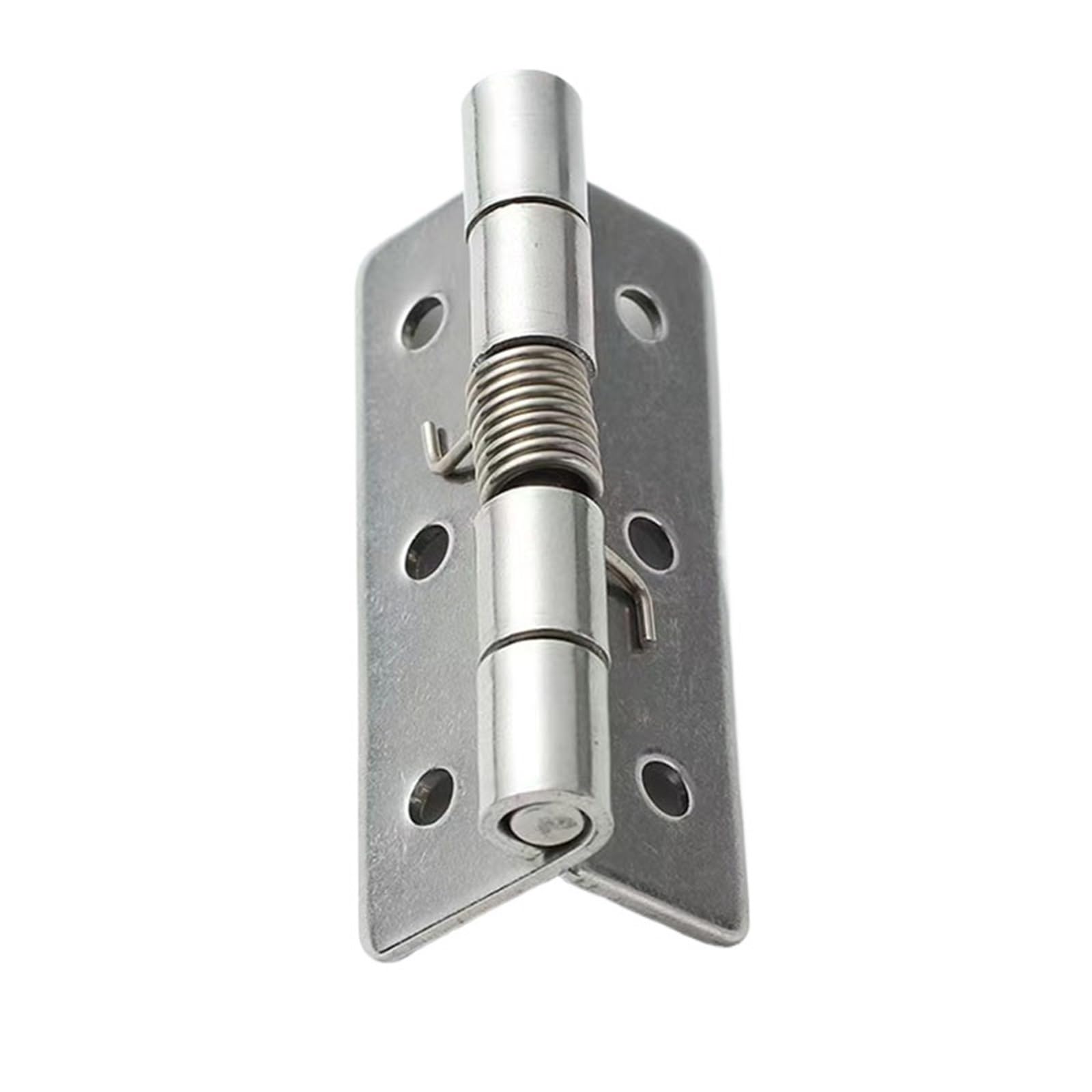 Wsqhao One Color 6Pcs Spring Loaded Door Hinges With Screws For Furniture Cabinet Self Closing Automatic Rebound 304 Stainless Steel For Doors(38X31x1.5mm)