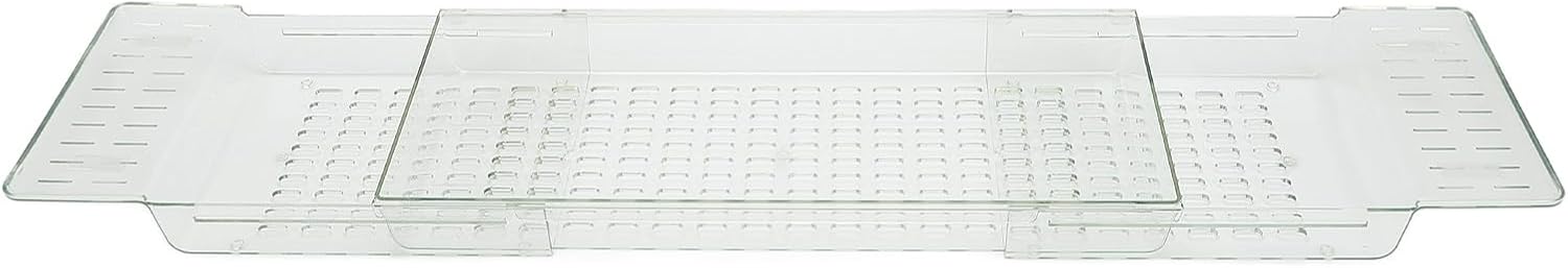 Yosoo Adjustable Clear Bathtub Tray, Water Bath Tub Table with Extendable Design, Bathroom Caddy for Bathroom Organization (Transparent Green)