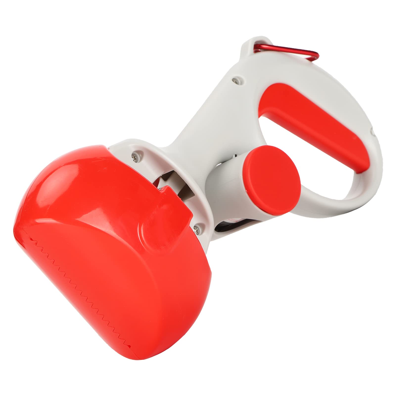 Acouto Dog Poo Scooper Pet Dog Pooper Scooper Portable Walking Poo Remover Grabber Picker with Waste Bag Dispenser for OutdoorIndoor Cat and Dog Animal Waste (Small Size Red - Image 2