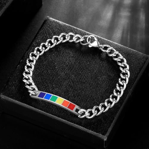 Pulsera de acero inoxidable LGBTQ Pride unisex miniatura 2