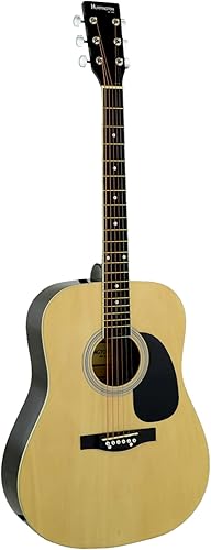 Huntington Guitarra acústica de 6 cuerdas, derecha, natural (BGA41-NT)